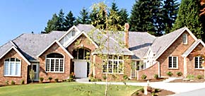 house with stylish roof