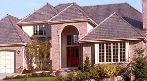 house with slate tiles