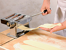 feeding the pasta dough